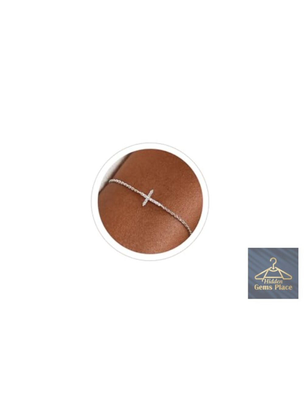Dainty Cross Link Bracelet 925 Sterling Silver or 14k Gold Plated CZ